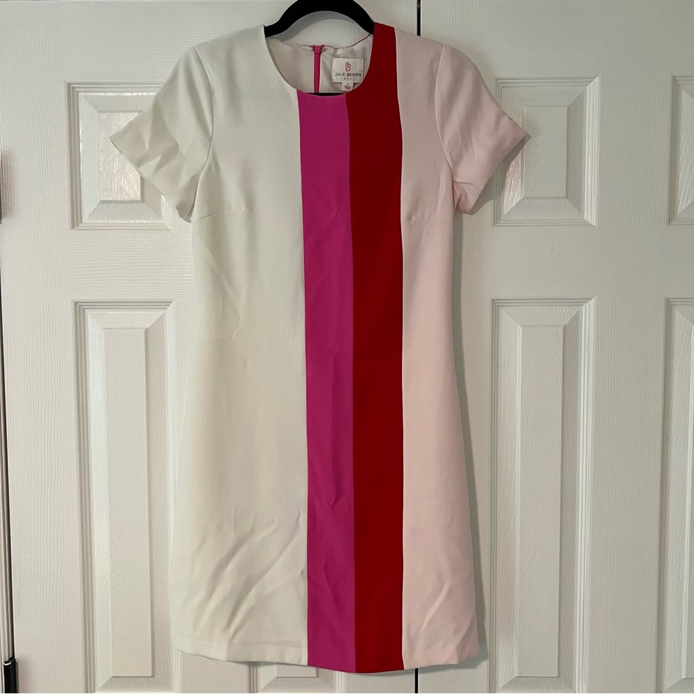 NWT Julie Brown NYC Colorblock Everest Dress Shift Dress, Size 2 - Picture 2 of 6